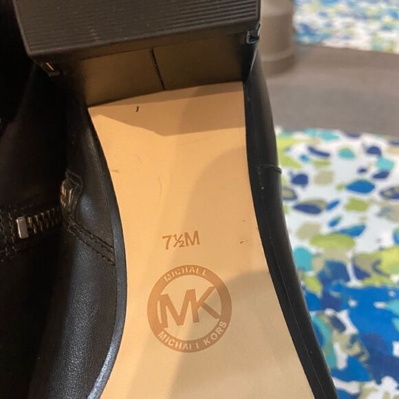 New Michael Kors black leather boots size 7.5 - Picture 8 of 9
